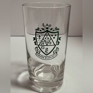 Kappa Delta Sorority 16 oz Mixing Glass Green Crest Clear Tumbler